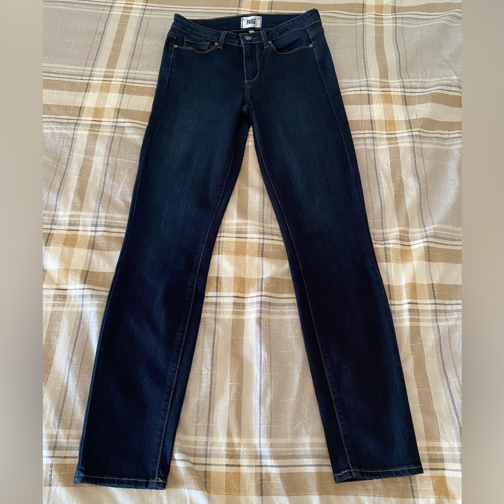 PAIGE Dark Indigo Skinny Jeans